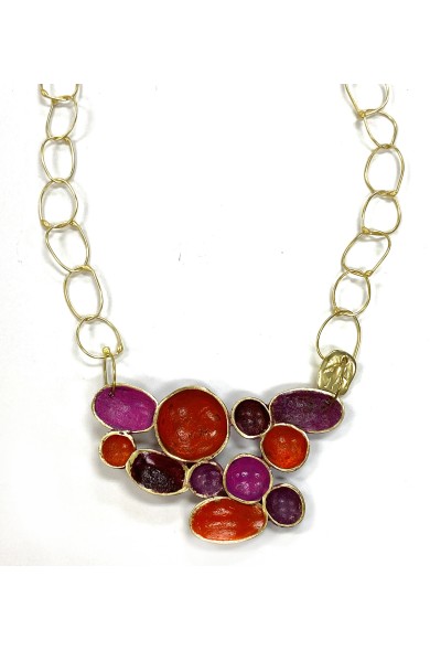 Dora fuchsia N6 - necklace