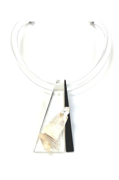 LG - NATURAL STONE ROCK CRYSTAL - pendant