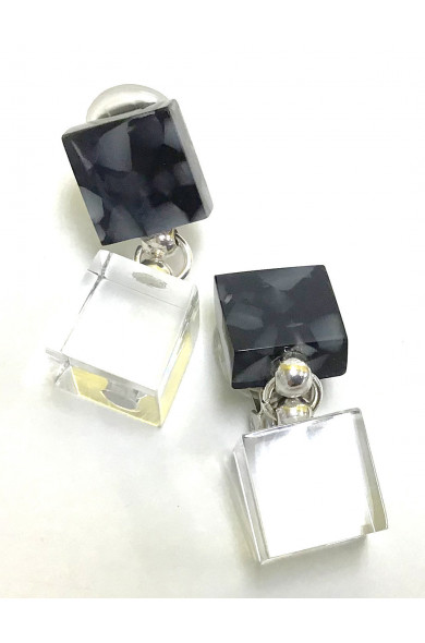 LG - 2 cubes earrings - resin