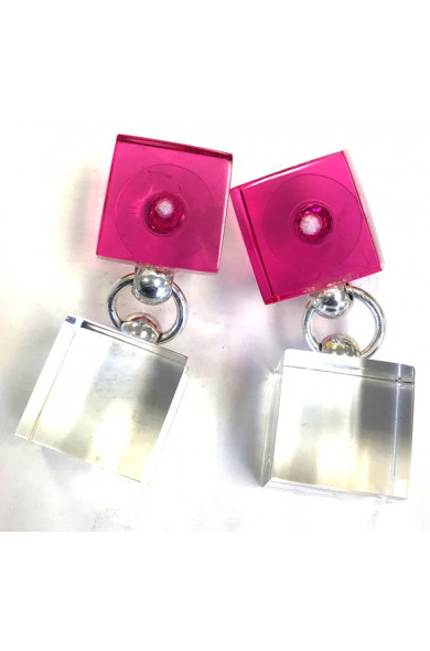 LG - 2 cubes earrings -...