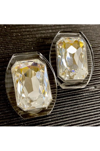 LG - STONE clip - earrings