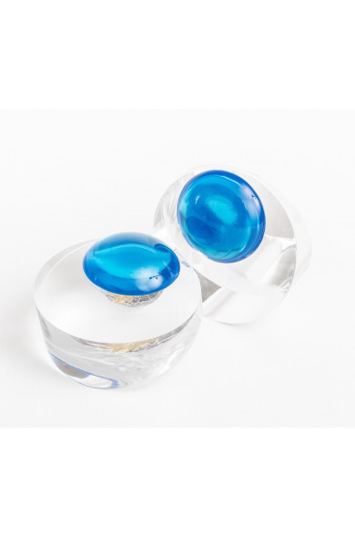 LG - Bubble earrings - aqua