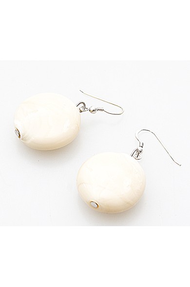 AV-round earrings white
