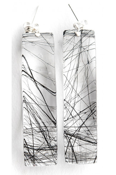 LG - THREADS black - earrings