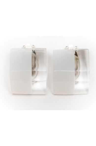 LG - NUIT white clip - earrings