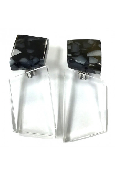 LG - Piano earrings - black resin