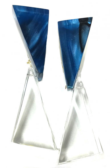 LG - WIND blue - earrings