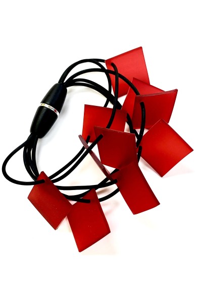 LB SQUARES - red bracelet