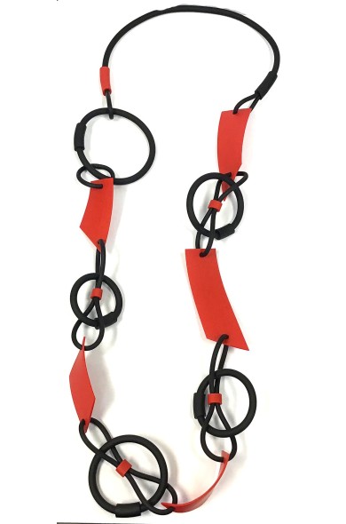 SC FIB red/black - necklace...