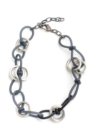 SC METAL RINGS grey - necklace