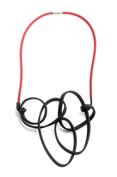 SC TWISTED red - necklace