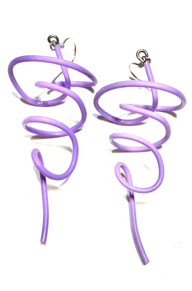 SC Curl earrings - mauve
