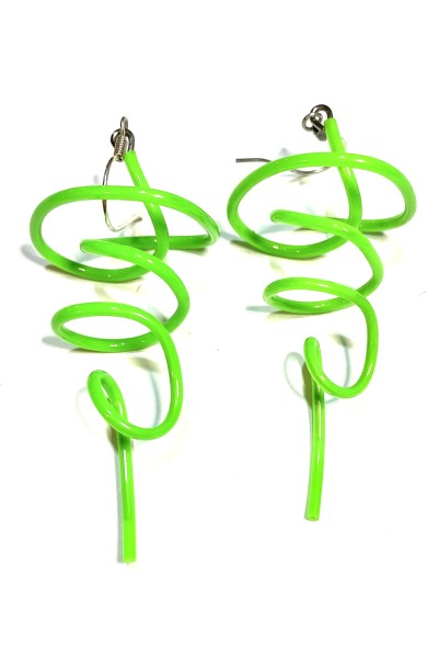 SC Curl earrings - apple green