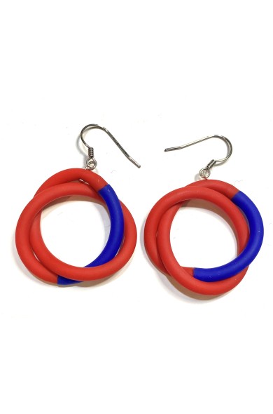 SC Unity earrings - navy/red