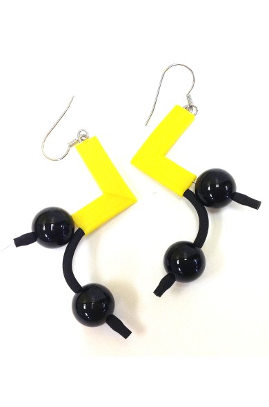 SC Tui earrings - black/yellow