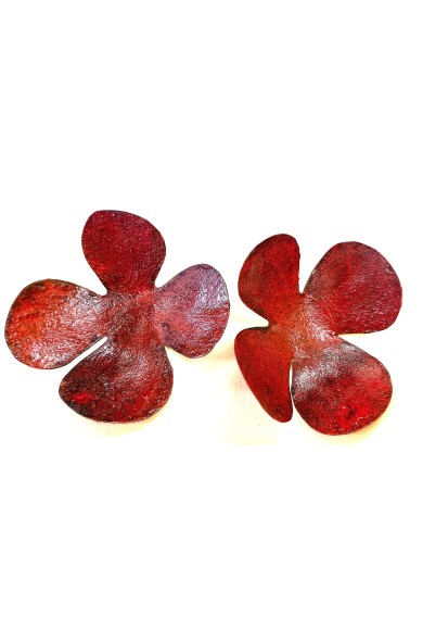 DORA red BLUME - earrings 1