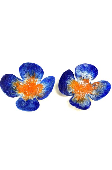 DORA orange BLUME - earrings 1