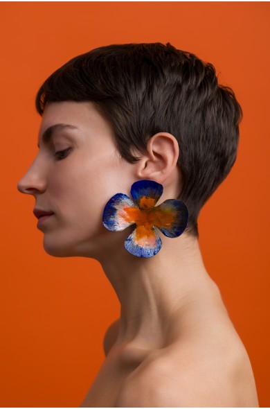 DORA orange BLUME - earrings 1