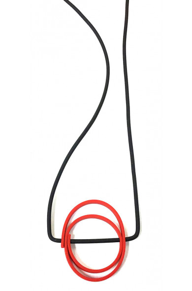SC PSA pendant - red/black medallion