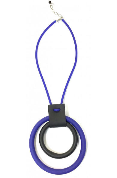 SC Who pendant - cobalt/black