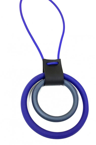 SC Who pendant - cobalt/grey