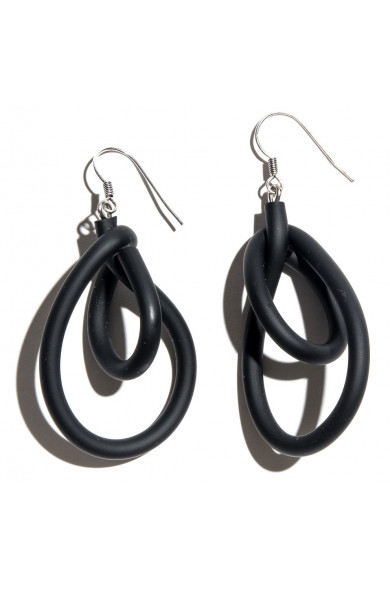SC NY earrings - black
