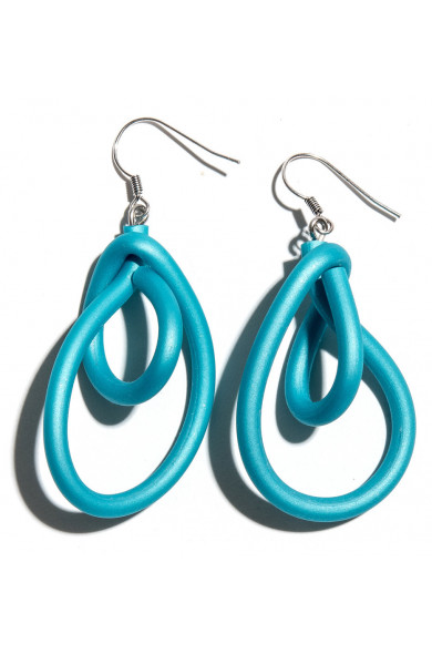 SC NY earrings - aqua sparkle