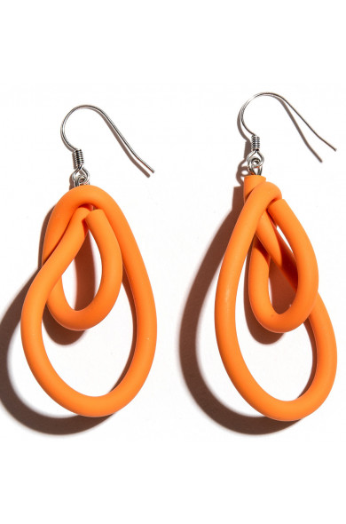 SC NY earrings - orange