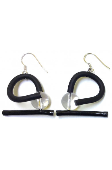 SC Tori earrings - blk/clear