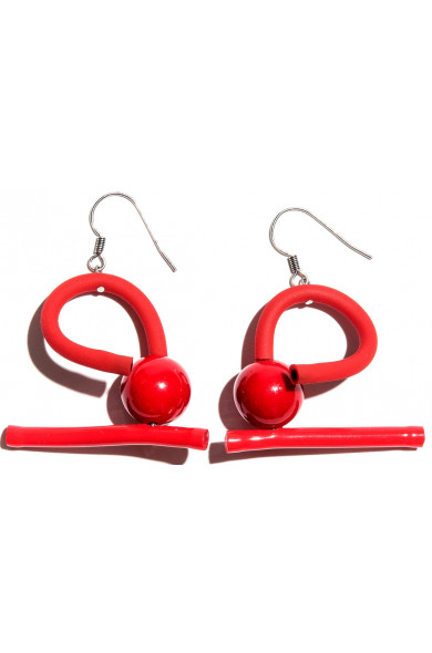 SC Tori earrings - red/red