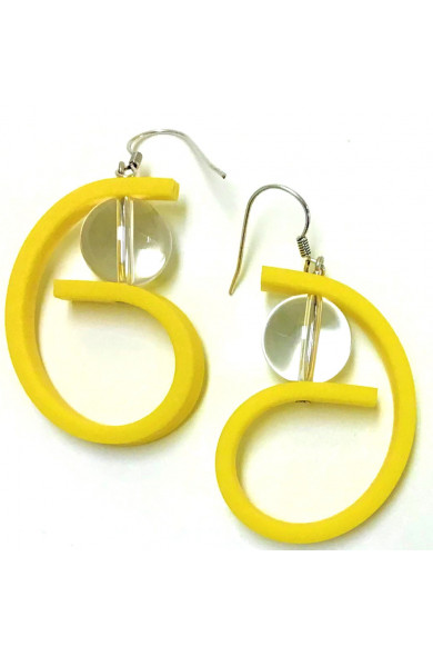 SC Virgule earrings - yellow/clear