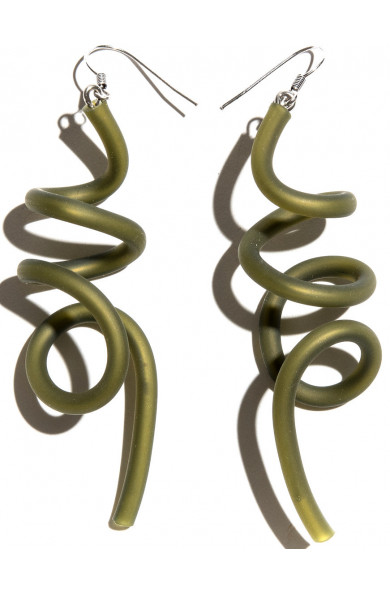 SC Wave earrings - olive