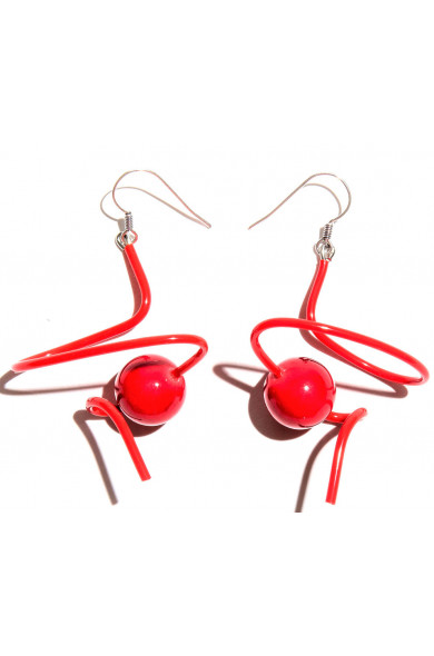 SC Zig Zag earrings - red/red