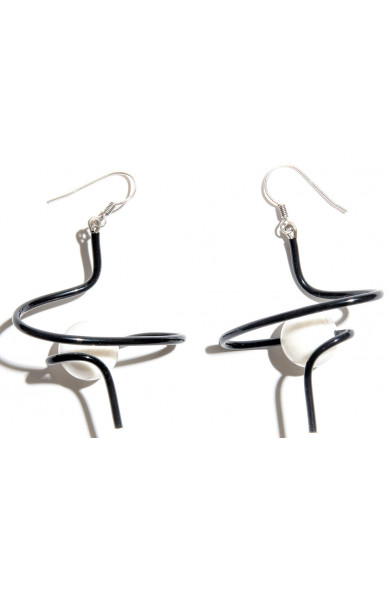 SC Zig Zag earrings - black/white