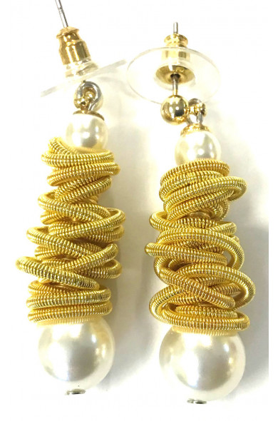 SGP Sprout earring - gold/white