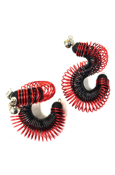 SGP Volute earring - red/blk