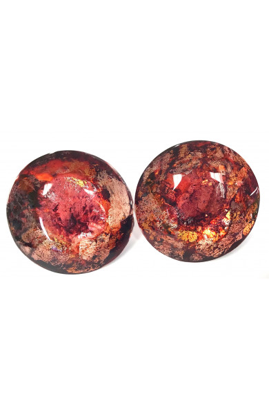 LG - Saturn earring clip - red/copper