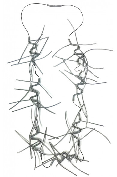 SC TWIGS metal grey - necklace