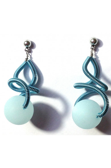 SGP Sat earring lg - aqua