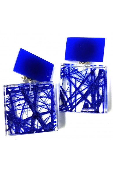 LG - Strier earrings - cobalt