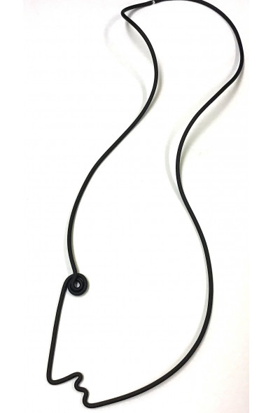 SC FACE black - necklace