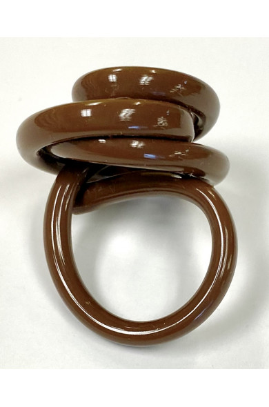 SC Zig ring - chocolate