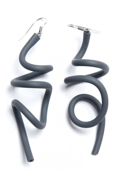 SC Wave earrings - dark grey