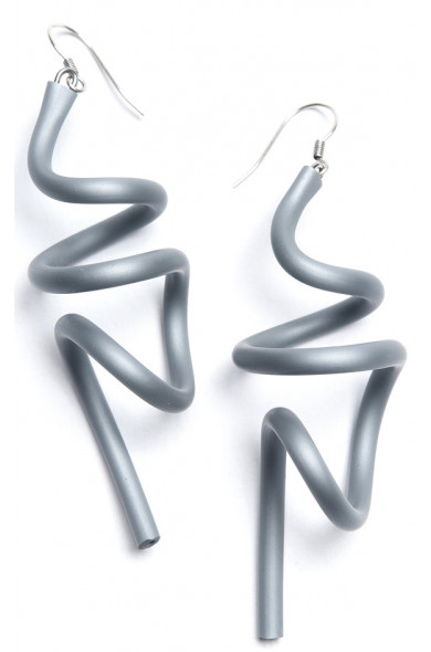 SC Wave earrings - light grey