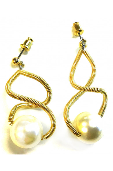 SGP Sat earring lg - gold