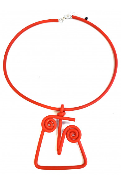 SC FACE PETITE red - necklace