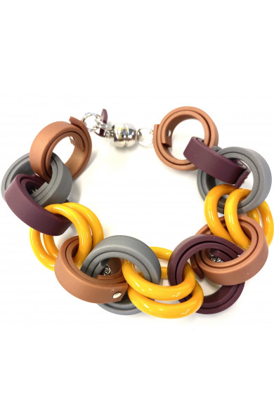 KLAMIR bracelet 01A bronze/grey/aubergine