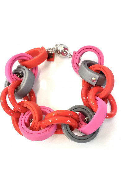 KLAMIR bracelet 01A red/fuchsia