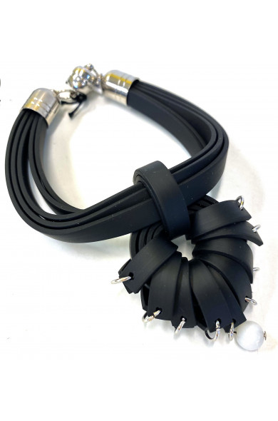 KLAMIR bracelet 1 flower blk