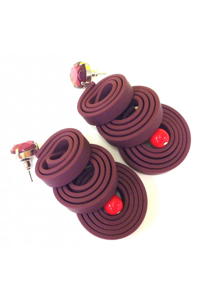 KLAMIR earrings 03E aubergine